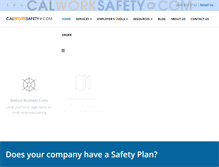 Tablet Screenshot of calworksafety.com